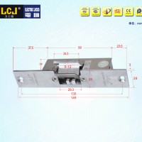 LCJ力士堅電鎖口OC3303門禁電鎖陰極鎖窄口玻璃門夾